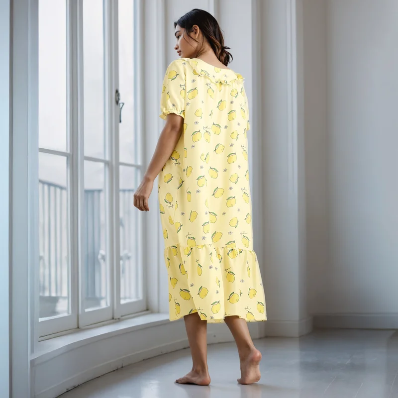 Splash FAV Printed Square Neck Night Dress