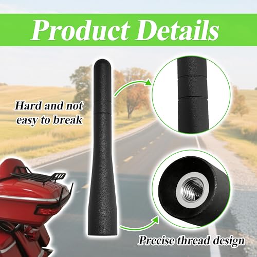 State Warehouse Replacement Motorcyles Antenna Compatible With Harley-Davidson Motorcycles 1998-2020,Street Glide Road Glide Road King Electra Glide 1998-2017 - Image 3