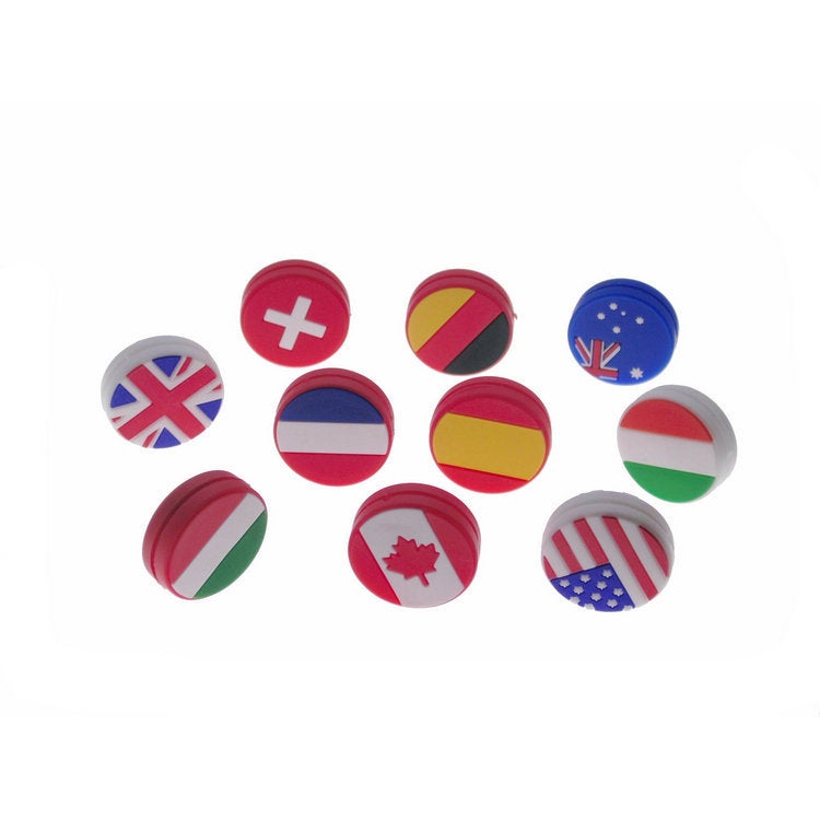 Tennis Racquets Shock Absorber Cartoon American Canadian Flag Pvc Material Tennis Avoidance Shock Absorber - Image 2
