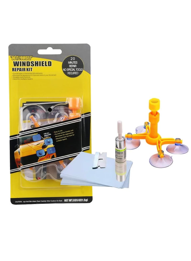 TIGER Windshield DIY Auto Glass Rock Chip Repair Kit – For Star, Horseshoe, Bull’s Eye Chips & Cracks, Easy Application, Professional Results, Clear Repair Resin, Ideal for Car Windshields & Auto Glass, Save Time & Money. - Image 1