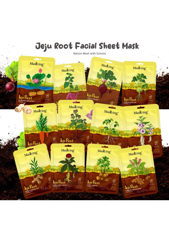 Masking Jeju root Facial Sheet Mask | Face Serum Mask Sheet | Cleansing and Glowing Facial Sheet Mask for Women, Each 20g - Image 3
