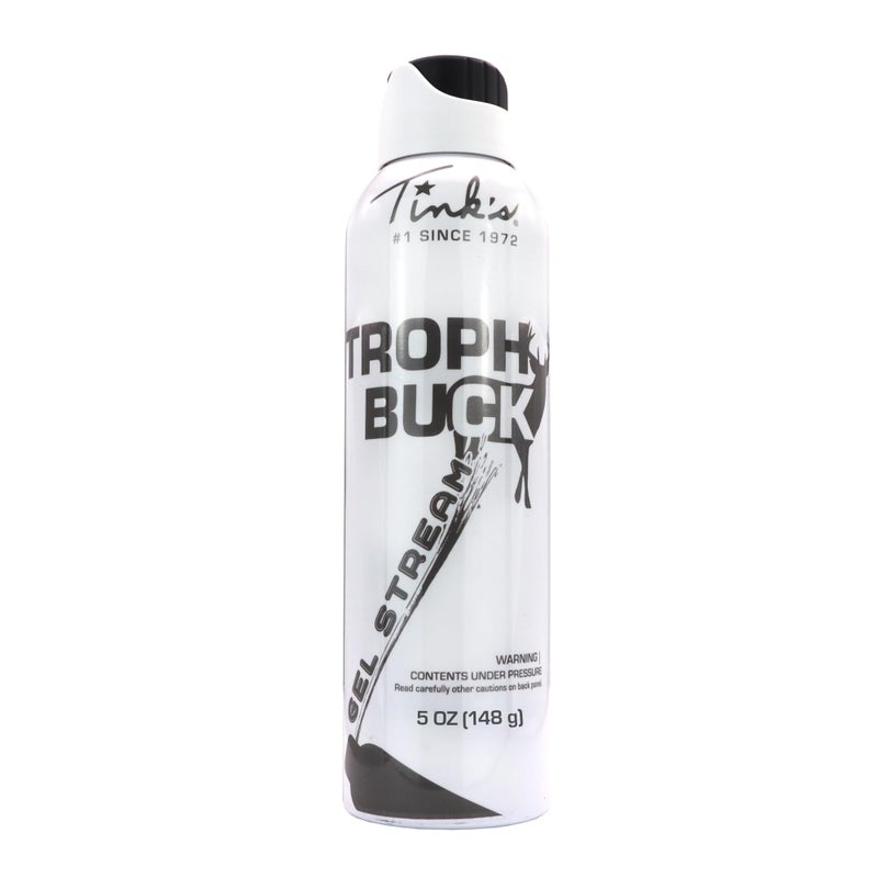 Tink's Estrous Gel Stream, Trophy Buck Gel Spray | 5 Fl Oz Spray Bottle | Deer Attractant, Hunting Accessories, Doe Estrus, Deer Scent | 10 Foot Spray Gel Stream | Easy Application Red-White - Image 1