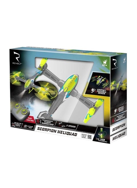 Syma Revolt Scorpion Heliquad Remote Control Quadcopter (Gray/Green)