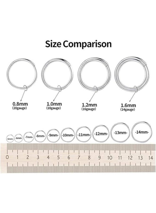 1.2*16MM  Titanium Steel Nasal Nail Stylish Nose Ring (SILVER) - Image 2