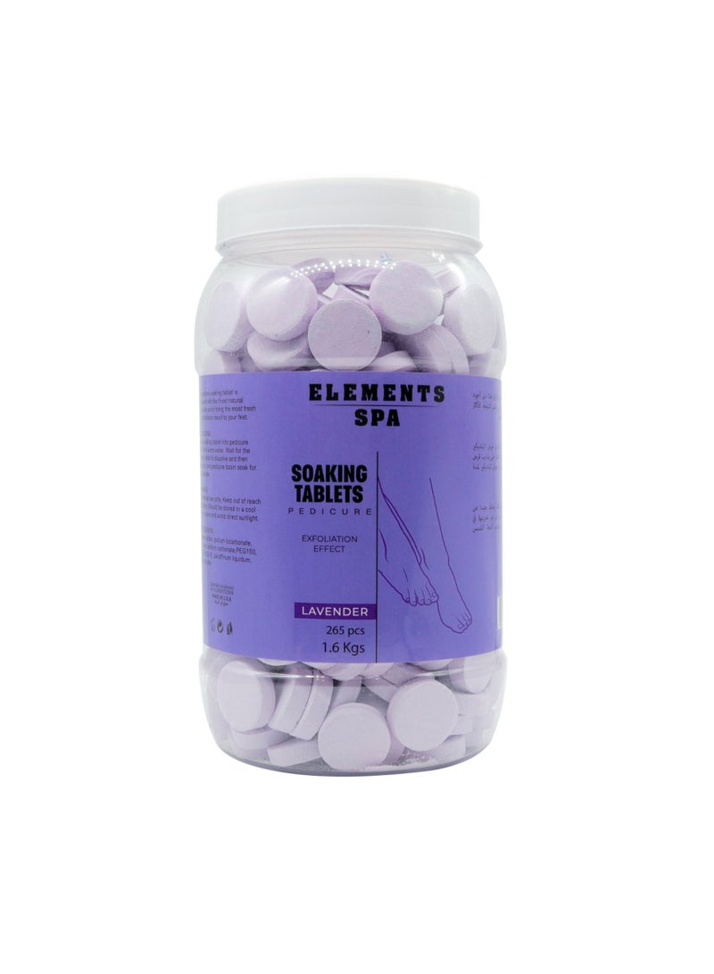 ELEMENTS PEDICURE SOAKING TABLET LAVENDER 1.6KG