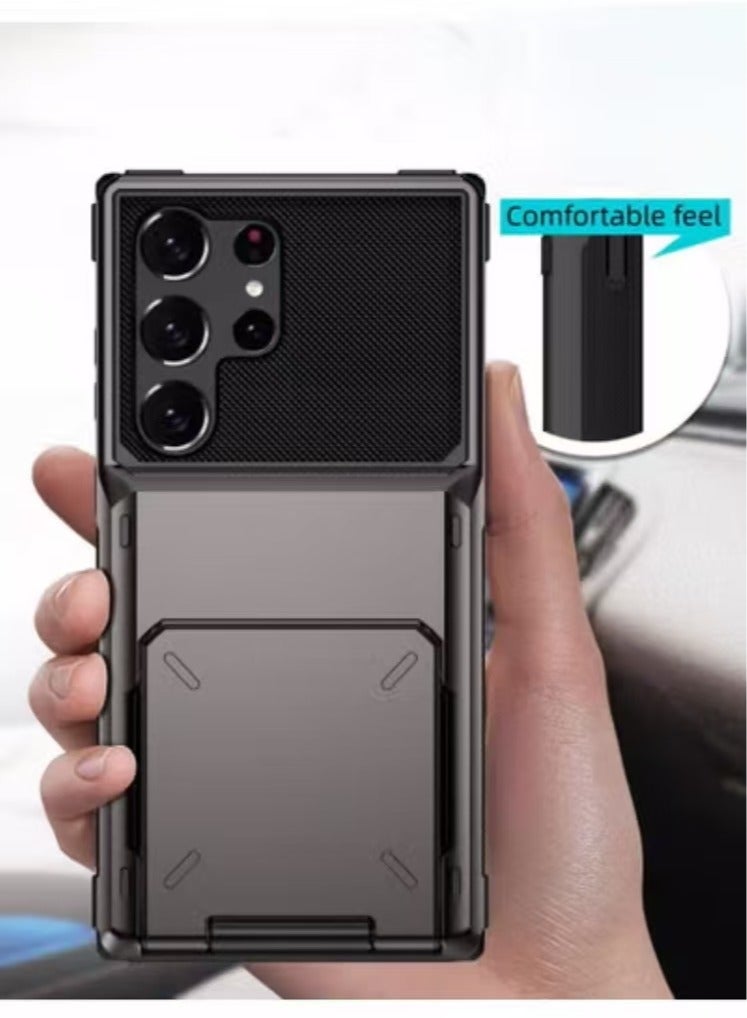 Captaintech For Samsung Galaxy S24 Ultra Case Wallet Slide Camera Cover 【Detachable Wallet】 S 24 Ultra Case with Card Holder Protective Phone Cover for Galaxy S24Ultra 6.8 Inch - Image 2