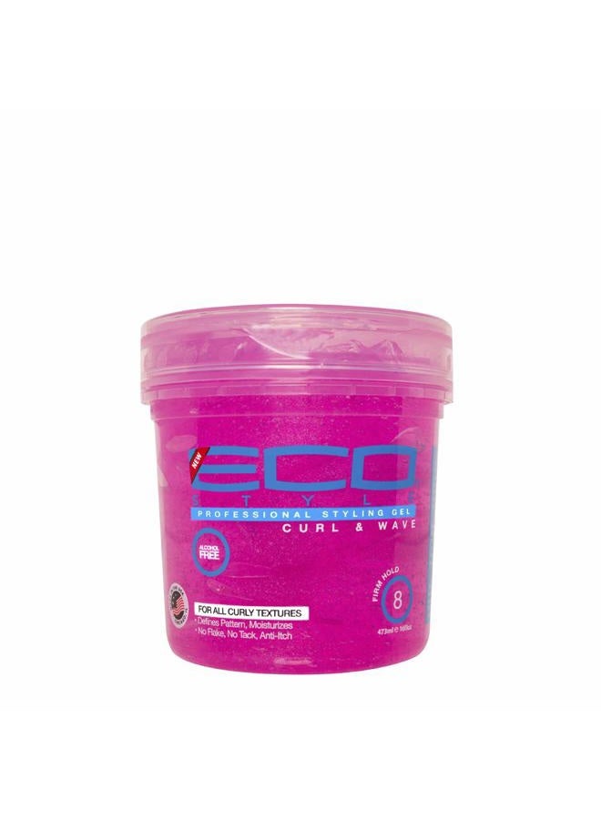 Eco Style Ecoco Hair Gel - Curl And Wave - Anti-Itch, Alcohol-Free Formula - Perfect Hold For Angled Or Tapered Sides - Ideal For Wavy Hair - No Flakes - Not Animal Tested - Moisturizes - 16 Oz - Image 1