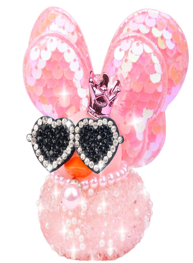 MuMyer Diamond Rubber Duck Car Ornaments, Colorful Sparkly Rhinestone Rubber Duck Car Dashboard Decorations with Shining Wings and Pearl Necklace for Car Home Office Desk Party Decoration Gift - Image 1