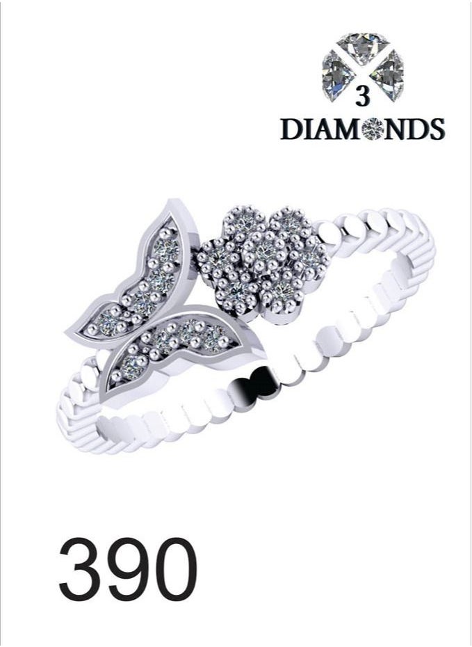 3Diamonds - Ring For Women platinum Plated-silver - Image 1