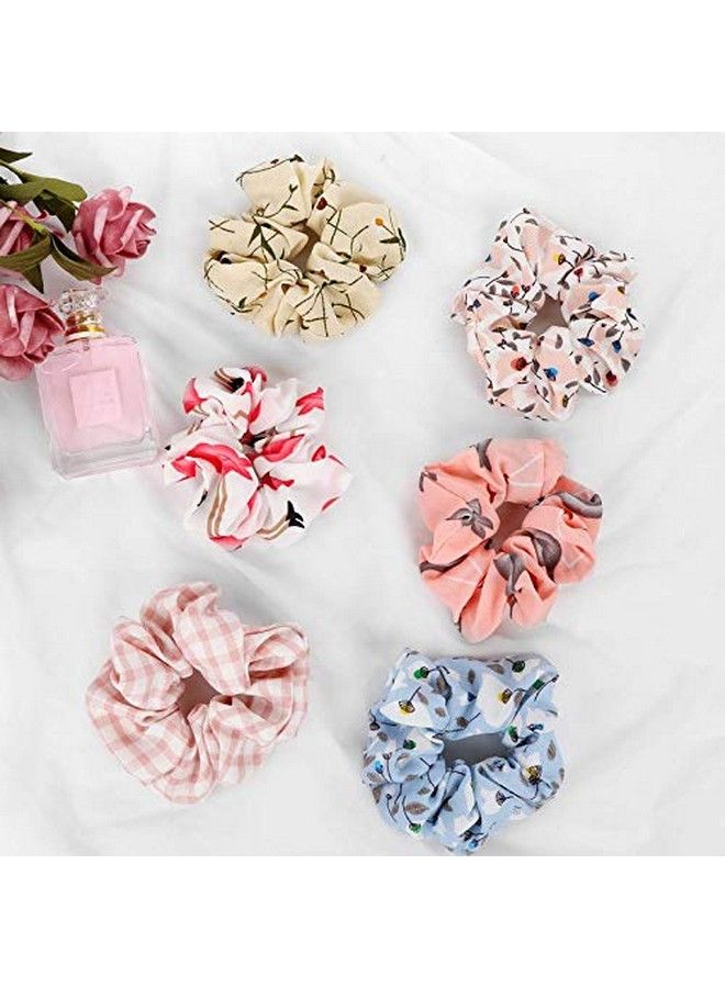 Trendy Club 30 Pcs Chiffon Hair Bands Ponytail Ties Hair Scrunchies Flower Hair Scrunchies Girl Hair Accessory Great For Casual And Party Dress  - Image 5