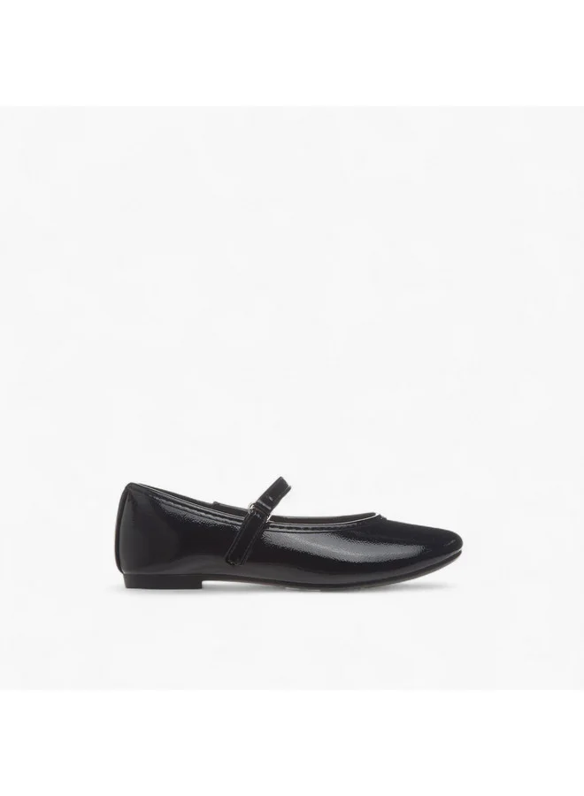 Flora Bella By Shoexpress Girls Solid Ballerina Shoes with Hook and Loop Closure