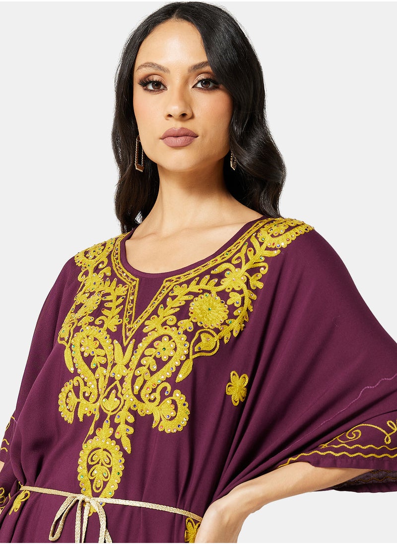 ARABIAN CLOSET EMBROIDERED KAFTAN  - Image 4