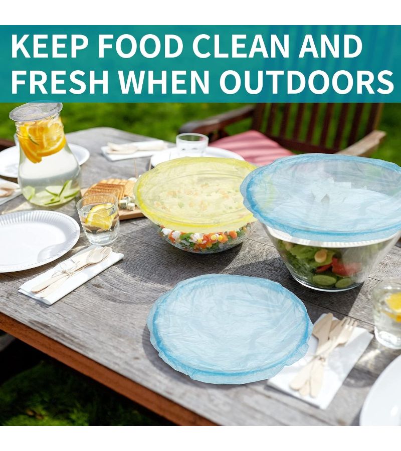 260pcs Multicolor Elastic Plastic Bowl Covers Reusable Food Protection Lids For Kitchen Storage - Image 2
