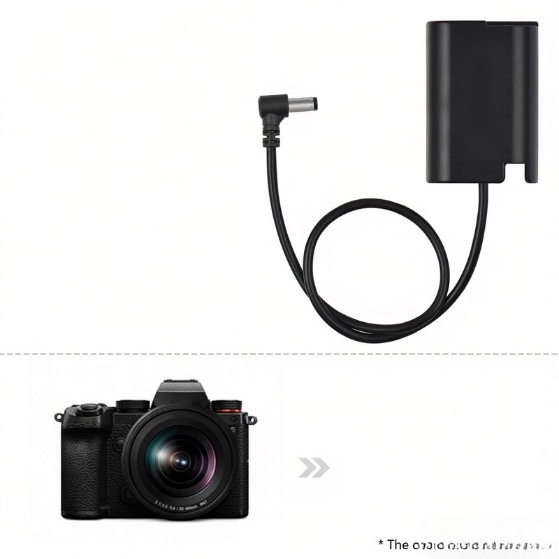 DMW-DCC17 Dummy Battery with DC Male Connector Straight Cable DC to DMW-BLK22 Dummy Battery Coupler Accessory Replacement for Panasonic LUMIX S5 DC-S5 DC-S5K DC-S5GK GH6 Cameras - Image 4