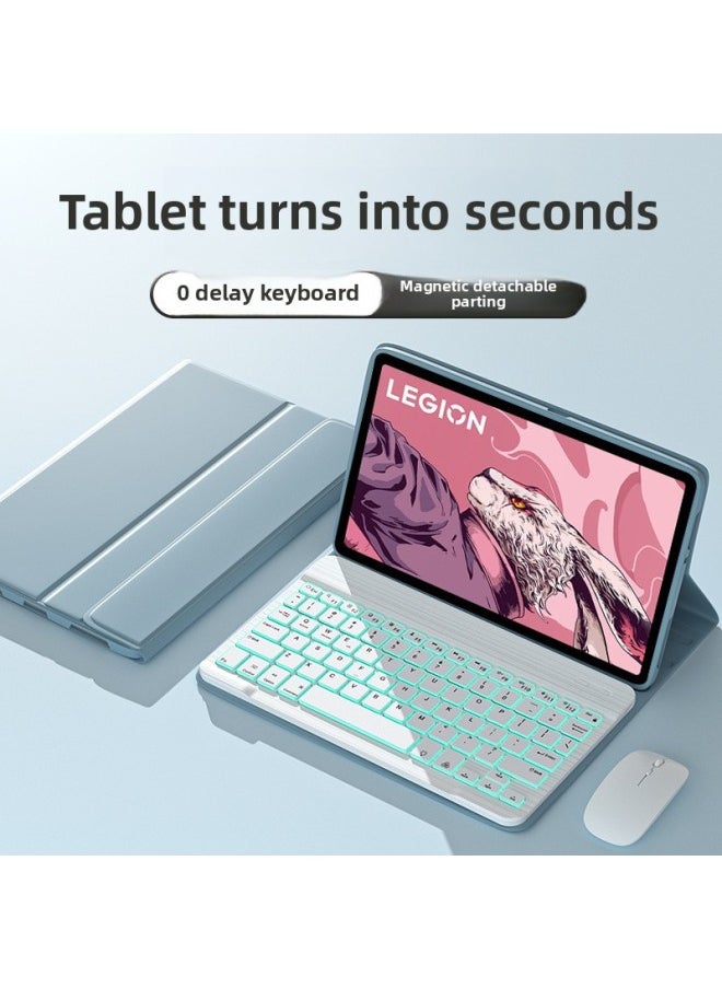 Generic For Lenovo Saver Y700 Tablet Three-generation Protective Cover Small Pad12.7 With Bluetooth Keyboard And Mouse-Color:Pink + White Colorful Touch-Product Type:Lenovo Savior Y700 Third Generation 2025 ( 8.8inch )  - Image 1