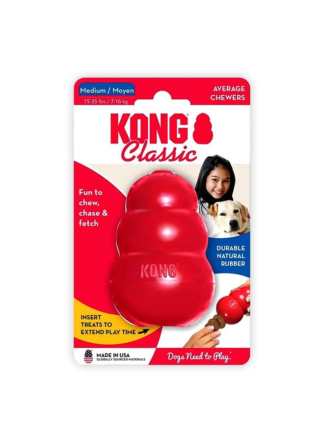 Kong Classic Durable Natural Rubber For Dog Toy (Medium) - Image 1