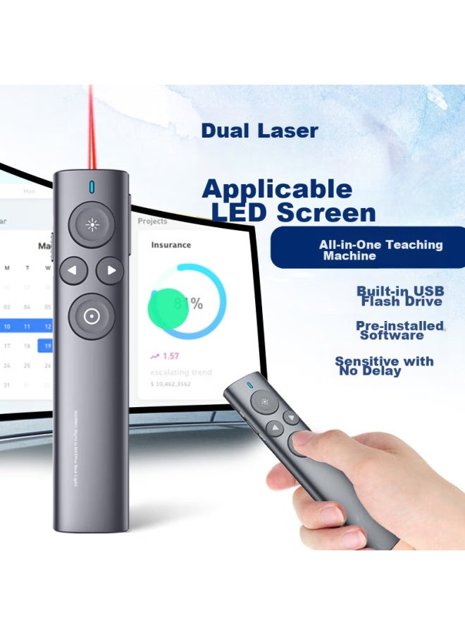 Norwii Laser Pointer Ppt Page Turner, Digital And Physical Dual Laser With Built-in 32gb Memory, Led Lcd Screen, Seewo Whiteboard, Honghe Projector, Magnifying Highlighter For Teacher Lectures N95s Pro - Image 4