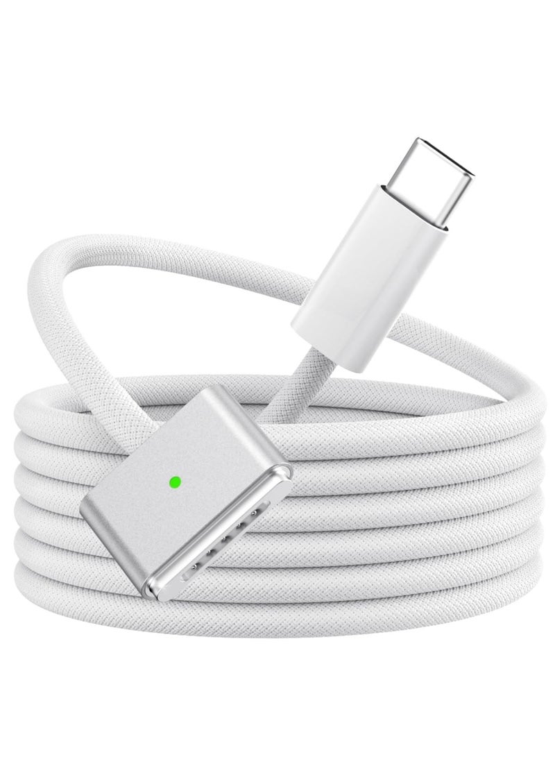 Peachjoy 140W USB-C Magnetic 3 Cable Fit for MacBook Charger, Nylon Braided 6FT Fit for MacBook Air 2023/2022(M2),MacBook Pro 2023(M3,M2,14-16 inch),MacBook Pro Charger Cord - Image 1