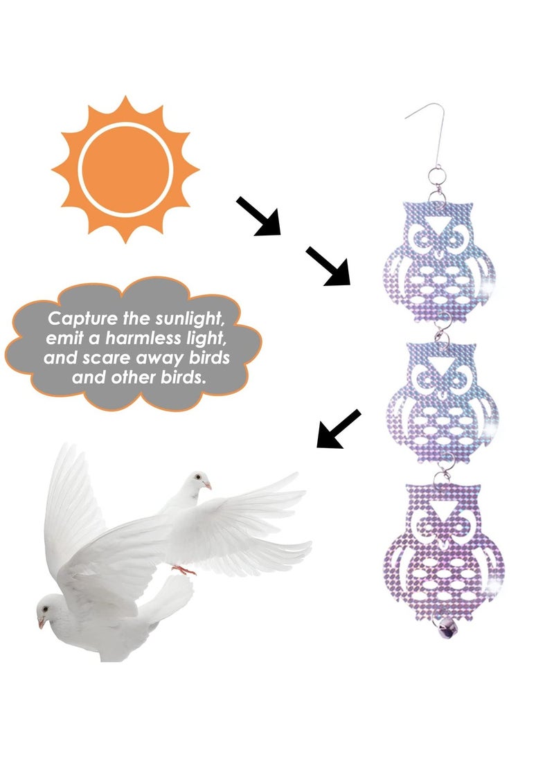 SYOSI Reflective Bird Deterrent Rods Repellent Bird Tape Bird Control Set Repellent for Bird Bird Repellent Tape Reflective Bird Deterrent Rods to Keep Birds Away From Your Home Garden 2pcs