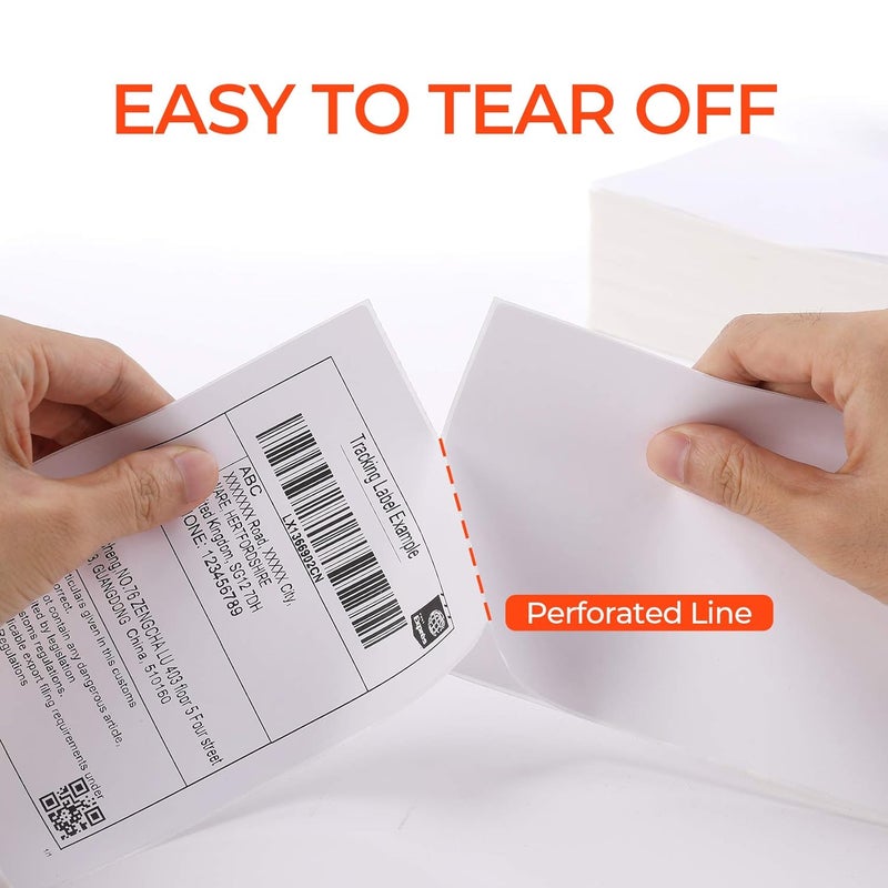 MUNBYN 4x6 Inch Direct Thermal Labels, 1000 Sheets/2 Rolls(500 Pcs per Roll), Shipping Paper for Thermal Printers, Permanent Adhesive Mailing Postage Labels for Shipping Packages - Image 5