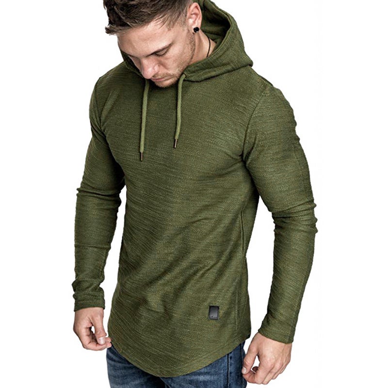 Cross-border 2025 New Hooded Sweater Men's Long-sleeved T-shirt European Size Casual T-shirt Men's Pullover T-shirt Top - Image 1