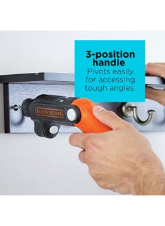 BLACK+DECKER BLACK+DECKER 4V MAX* Cordless Screwdriver with LED Light (BDCSFL20C)  - Image 4