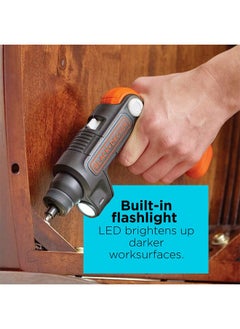 BLACK+DECKER BLACK+DECKER 4V MAX* Cordless Screwdriver with LED Light (BDCSFL20C)  - Image 5