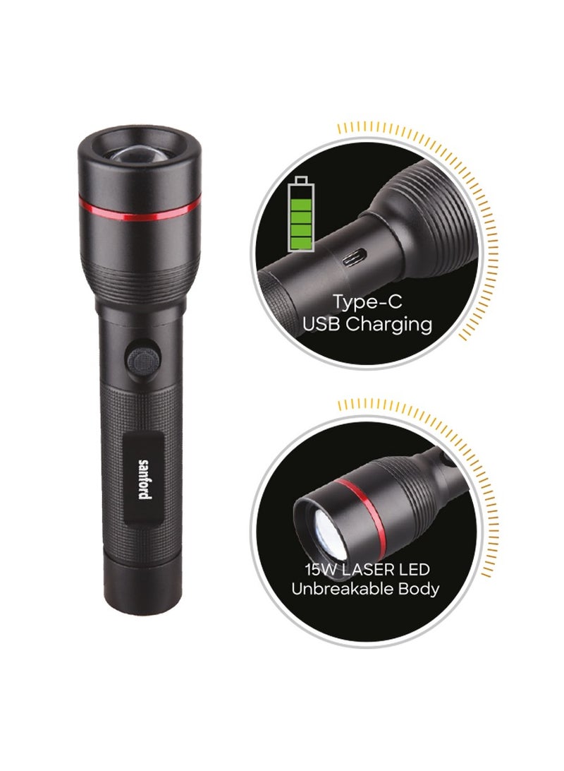 Sanford SPECTRA V2 Series Zoom Searchlight Laser LED Tactical Camping Light With 1800m Range, 5.4 Hours Working Time - Image 2