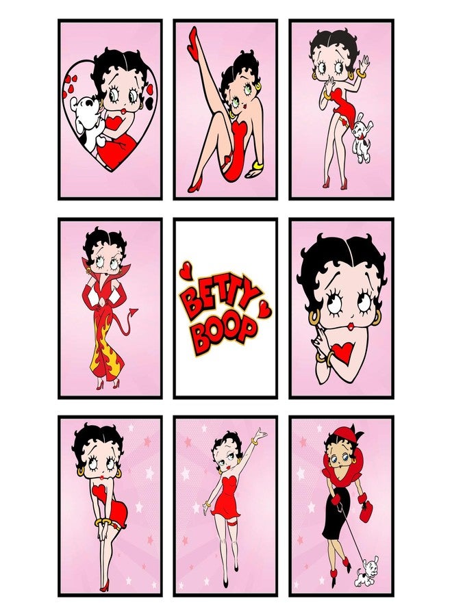 BigWig Prints Betty Boop Poster - Betty Boop Wall Decor, Birthday Decorations, Party Decorations, Cute Wall Art for Girls Room, Gifts, Y2k Room Decor Posters - Unframed Set Of 9 (8x10) - Image 1