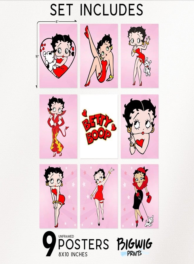 BigWig Prints Betty Boop Poster - Betty Boop Wall Decor, Birthday Decorations, Party Decorations, Cute Wall Art for Girls Room, Gifts, Y2k Room Decor Posters - Unframed Set Of 9 (8x10) - Image 2