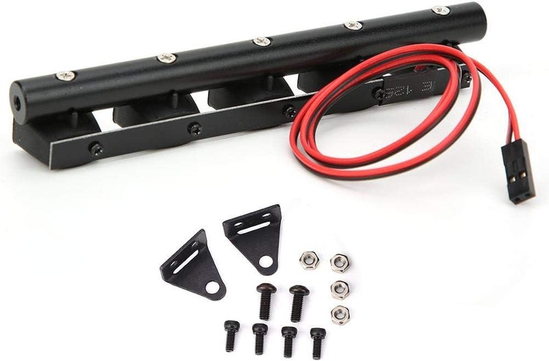 comfrt RC Roof Lights, 1/10 Scale RC Crawler LED Roof Lamp RC Light Bar Fit for TRX4 90046 SCX10 Pull Car 4LED, 5LED, 6LED Option(Five) Car Model Accessories Rc Light Bar - Image 2