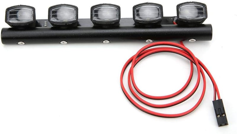 comfrt RC Roof Lights, 1/10 Scale RC Crawler LED Roof Lamp RC Light Bar Fit for TRX4 90046 SCX10 Pull Car 4LED, 5LED, 6LED Option(Five) Car Model Accessories Rc Light Bar - Image 3