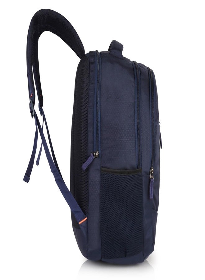 AMEX Laptop Backpack | Ergonomic Comfort with Padded Shoulder Straps | Multiple Organizational Compartments | Secure Padded Laptop Sleeve for Devices Up to 17 Inches (Navy Blue) - Image 2