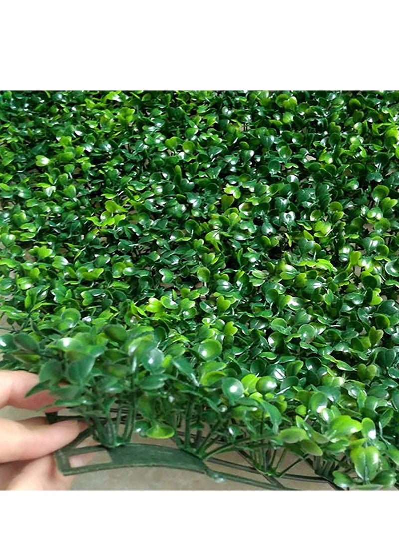 LINGWEI 10pcs Artificial Wall Grass Boxwood Panels Topiary Hedge Plant Artificial Grass Plant Lawn Board Wall Fence - Image 5