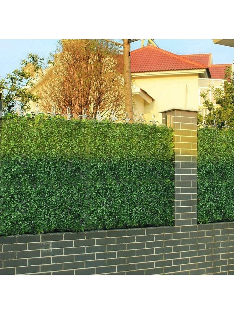 LINGWEI 10pcs Artificial Wall Grass Boxwood Panels Topiary Hedge Plant Artificial Grass Plant Lawn Board Wall Fence - Image 2