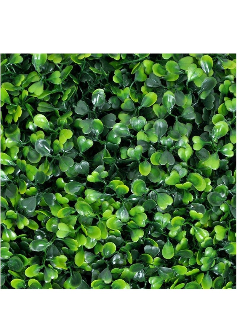 LINGWEI 10pcs Artificial Wall Grass Boxwood Panels Topiary Hedge Plant Artificial Grass Plant Lawn Board Wall Fence - Image 3