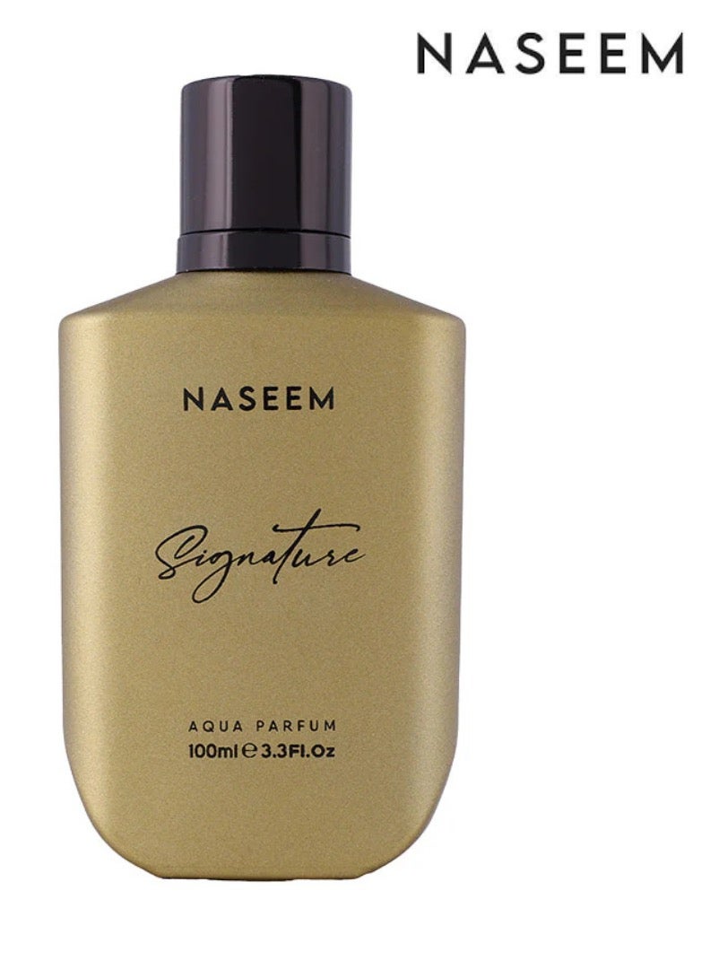 نسيم بيرفيومز سيجنتشر جولد | 100 مل او دي بارفان خالي من الكحول | القرفة والروزماري والمسك للرجال والنساء | عطر فاخر ويدوم طويلا - Image 1