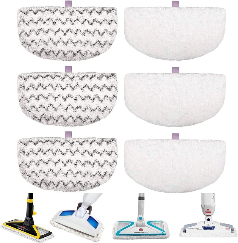 F Flammi Flammi Steam Mop Replacement Pads for Bissell Powerfresh 1940 1806 1440 1544 2685A 2075A 19402 19404 19408 1940A 1940Q 1940T 1940W Steam Mop, Part# 5938 - Image 1