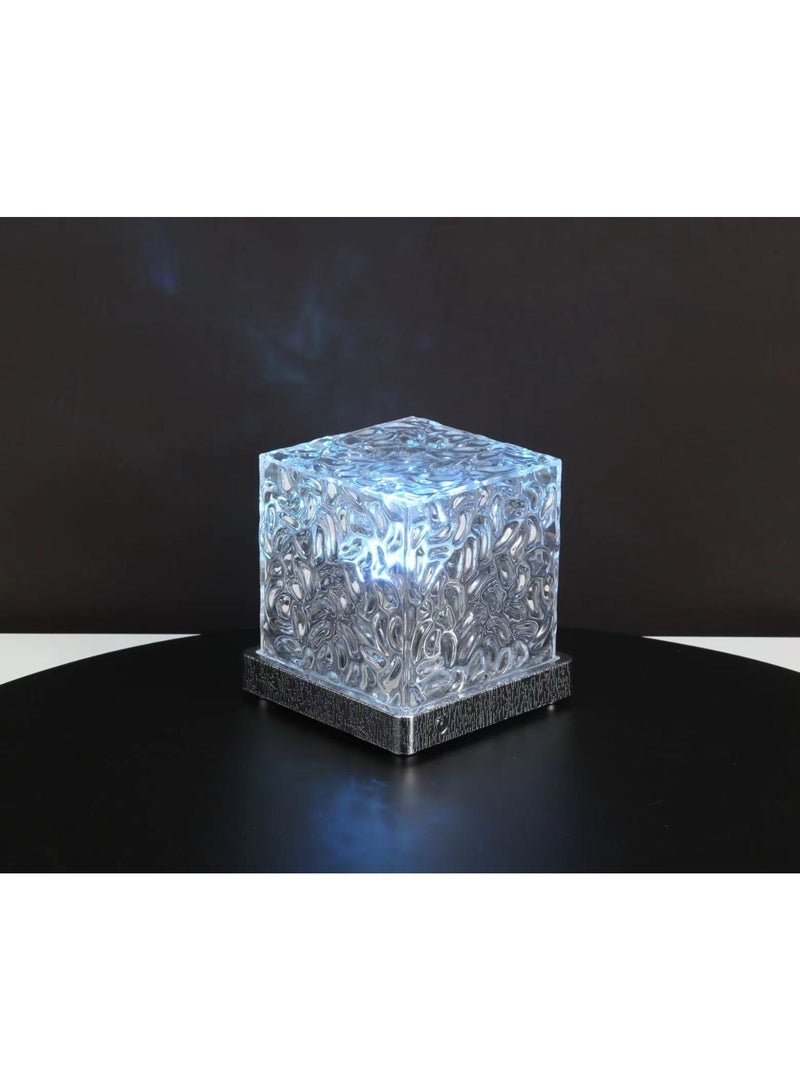 Hihonor Corded Lava Lamp withAdapters,Ocean Lamp Ocean Wave Projector Light Northern Lights Aurora Cube with 16 Colors and Dynamic Ripple Effect for Living Room Bedroom Decor - Image 1