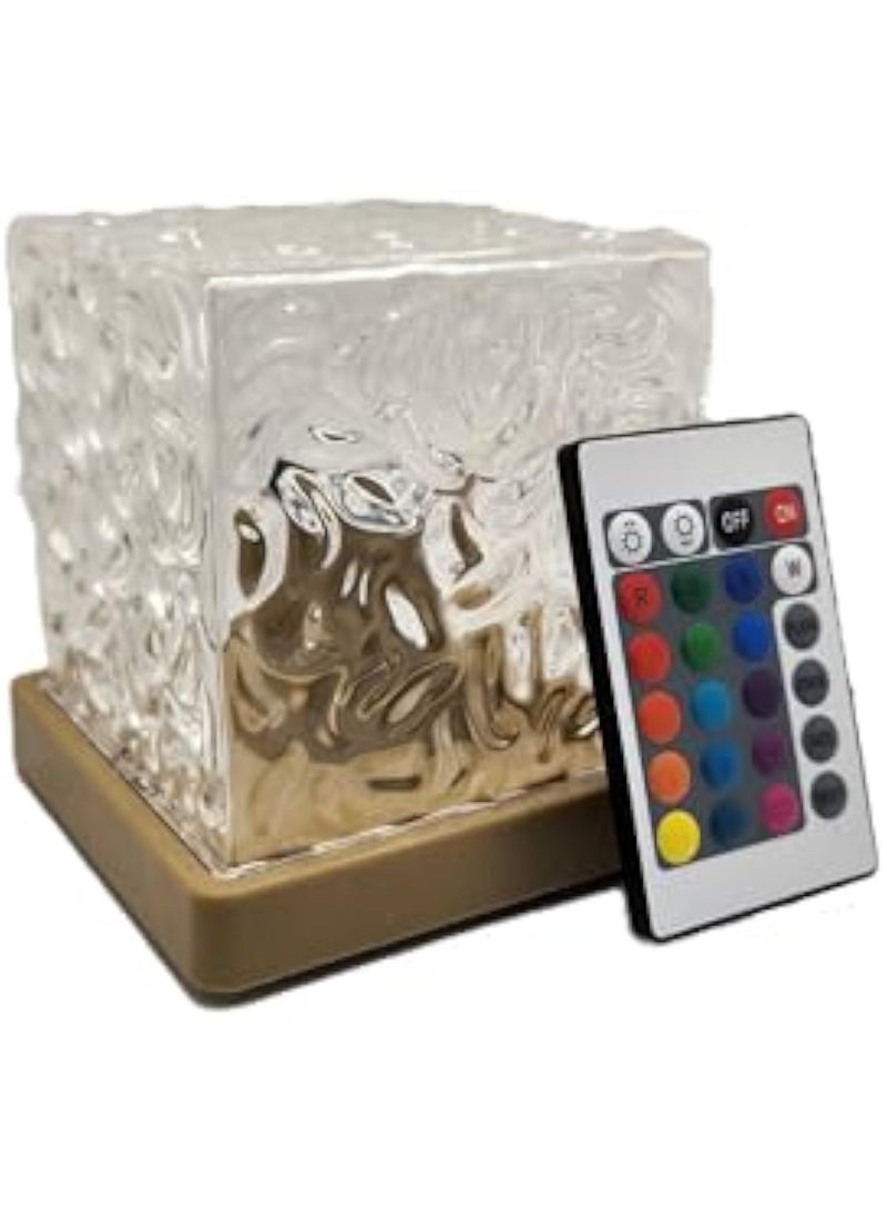 Hihonor Corded Lava Lamp withAdapters,Ocean Lamp Ocean Wave Projector Light Northern Lights Aurora Cube with 16 Colors and Dynamic Ripple Effect for Living Room Bedroom Decor - Image 5