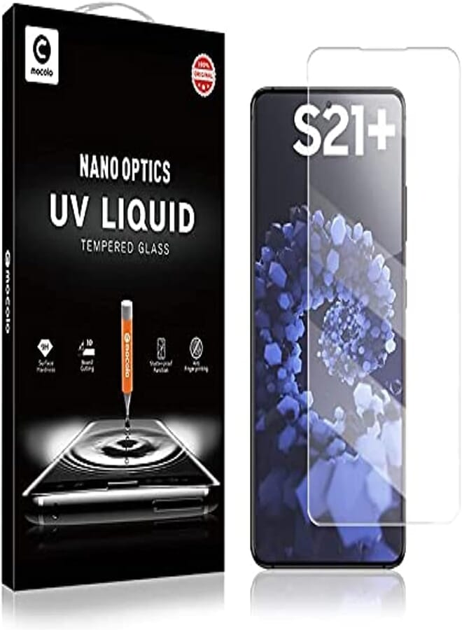 Mocoll For Samsung S21 plus 6.7 Inch Mocolo UV Nano 3D Curved Full Glue Glass screen Protector Curved - clear