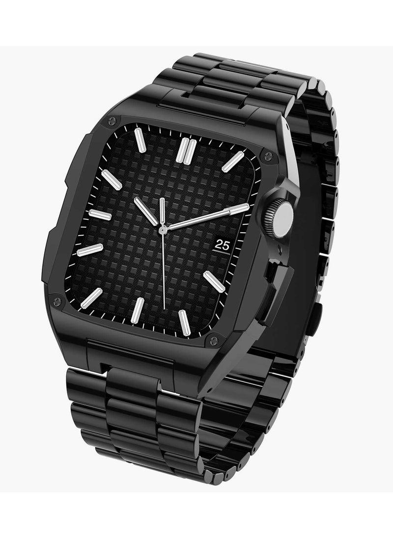 GREEN LION - Significato Steel Strap Case Watch 45MM - Black - Image 1