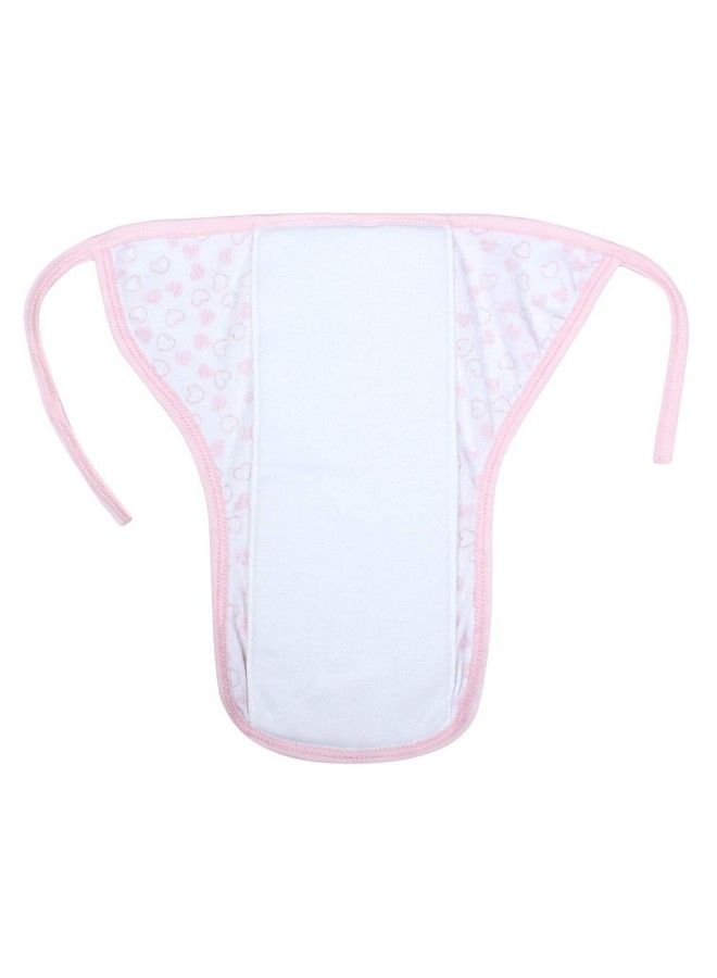 Superminis حفاضات قطنية للأطفال بطبعة قلب قابلة لإعادة الاستخدام مع وسادة للأطفال حديثي الولادة والرضع (0-6 أشهر) - Image 4