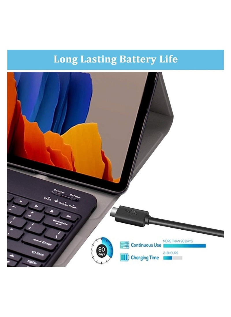 IAF Keyboard Case for Samsung GalaxyS7+/Tab S7 Plus 12.4-inch 2020, Magnetically Detachable Bluetooth Keyboard with Case Cover for Samsung Galaxy Tab S7 Plus 2020 - Image 5