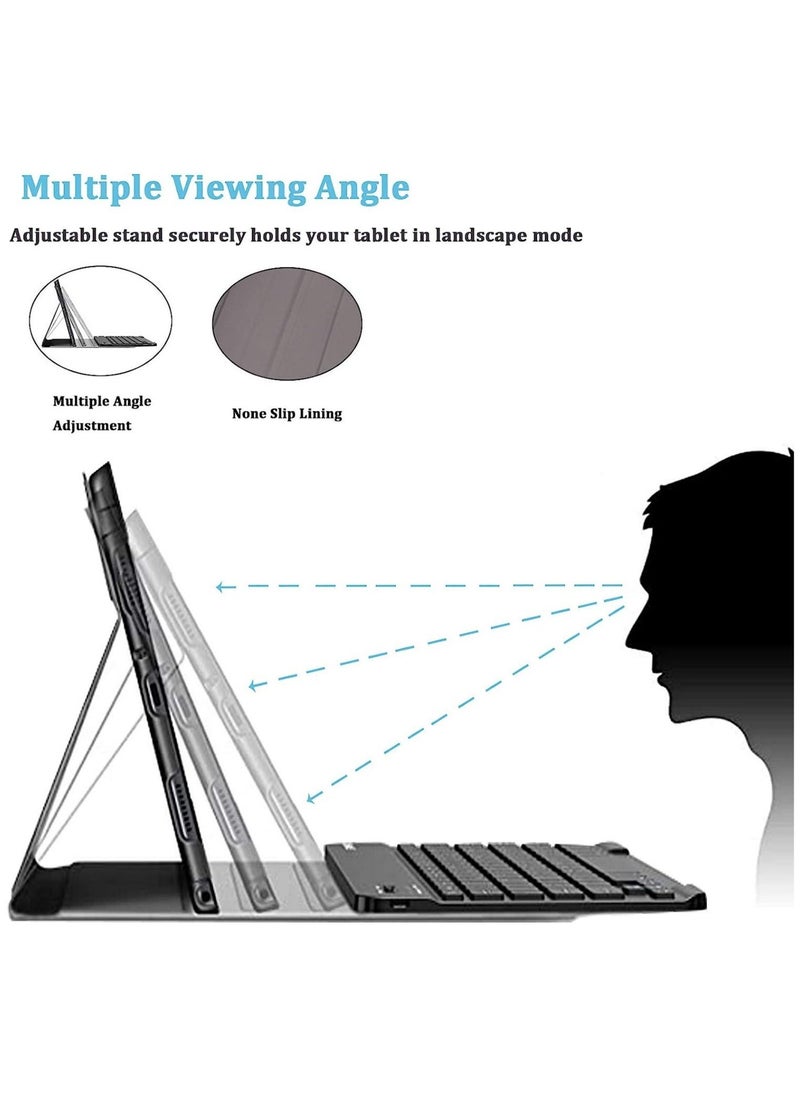 IAF Keyboard Case for Samsung GalaxyS7+/Tab S7 Plus 12.4-inch 2020, Magnetically Detachable Bluetooth Keyboard with Case Cover for Samsung Galaxy Tab S7 Plus 2020 - Image 4