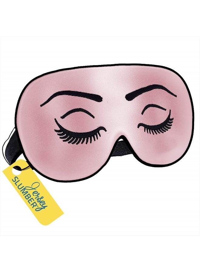 Jersey Slumber Silk Sleep Eye Mask for Men Women, Comfortable Super Soft Eye Mask with Adjustable Strap, 100% Pure Silk, Works with Every Nap Position, Ultimate Sleeping Aid Blindfold, Blocks Light, Jersey Slumber - Image 1