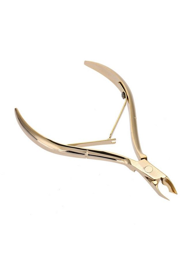 Sonew Stainless Steel Cuticle Nipper Gold Nail Pliers Clipper With Double Springs Handle Sharp Cuticles Pushers Remover Scissors - Image 1