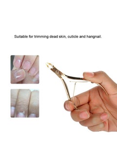 Sonew Stainless Steel Cuticle Nipper Gold Nail Pliers Clipper With Double Springs Handle Sharp Cuticles Pushers Remover Scissors  - Image 5