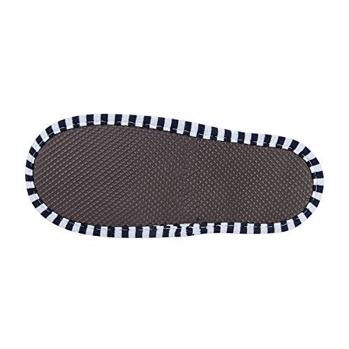 IPENNY Non-Disposable Travel Slippers Portable Cotton Spa Hotel Guest Indoor Slippers, Dark Blue, 8-11 Women/6-9 Men - Image 5