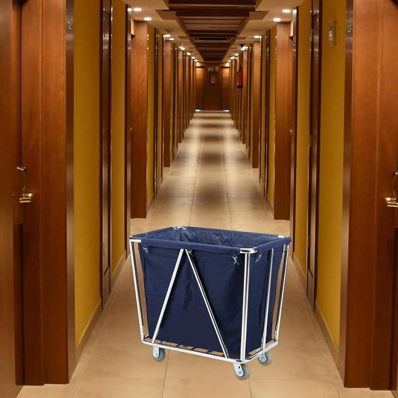 Sturdy Oxford Cloth Replacement Janitorial Bag For Housekeeping Carts With Metal Hook - Image 5